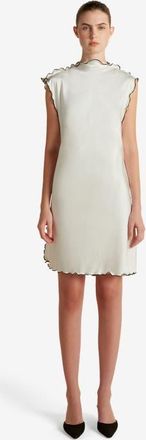 Marina Moscone Cady Mini Sheath with Scalloped Edge in Ivory at Nordstrom, Size 10