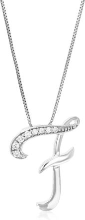Vir Jewels 1/14 cttw Lab Grown Diamond Alphabet Pendant Necklace in Sterling Silver with Chain For Women