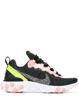 Nike React Element 55 PRM sneakers - women - Calf Leather/Polyamide/Polyester/Rubber - 8.5 - Black