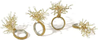 Tiramisu Golden Nova Set of 4 Starburst Napkin Rings at Nordstrom Rack