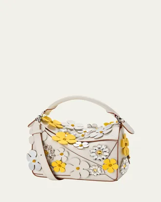 Loewe x Paulas Ibiza Puzzle Daisy Top-Handle Bag in Leather