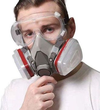 OEM M&aacute;scara Protectora 18 En 1, M&aacute;scara Para Pintar, Reutilizable, Respirador De Gas Con Filtro Para Pulverizaci&oacute;n, Pintura Y Otros Trabajos