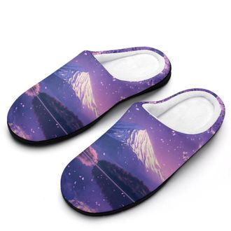 Generic Japan Mount Fuji Cherryes Womens Slippers Warm House Slippers Indoor House Shoes with Anti-Skid Rubber Sole