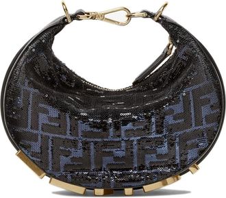 Fendi Handbags, female, Blue, Size: ONE SIZE Fendigraphy Mini