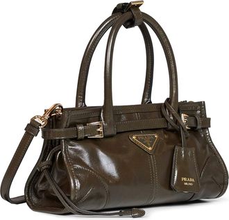 Prada Womens Mini Handbag Bonnie Forest Green Leather Calf Handbags Hand Bags