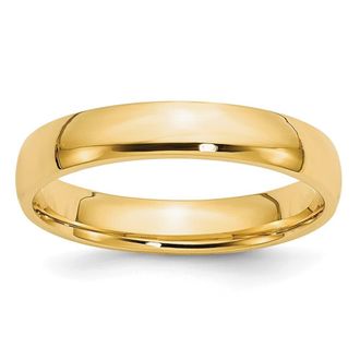 Diamond2Deal 14k Yellow Gold 4mm Lightweight Comfort Fit Wedding Band Ring