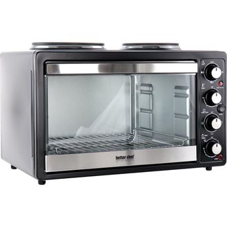 Better Chef Chef Central Toaster Oven and Broiler with Dual Solid Element Burners in Black at Nordstrom