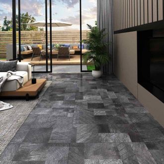 vidaXL vidaXL Tavole per Pavimenti 55 pcs Grigio 5,11 m&sup2; PVC