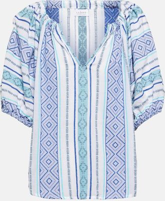 Velvet Kimmy printed cotton top