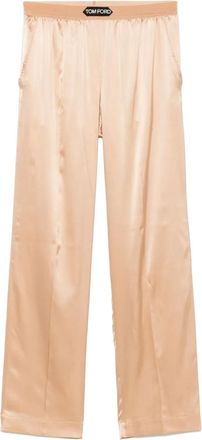 Tom Ford Pantaloni pigiama in raso - Toni neutri