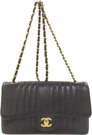 Chanel Pre-owned Vintage Schoudertas - Dames - Vintage Schoudertas - Zwart - ONE Size - Leer - Vintage