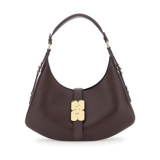 Ganni Shoulder Bags, female, Brown, Size: ONE SIZE Kat Small