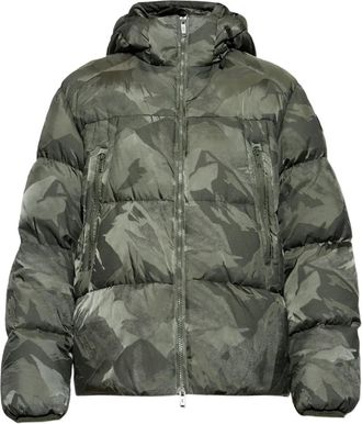 Add Giacca con stampa camouflage e cappuccio - Verde