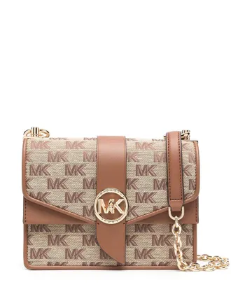 Michael Michael Kors Crossbodytas met jacquard - Bruin
