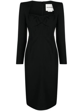 Roland Mouret Wool And Silk Blend Midi Tube Dress