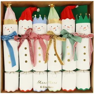 Meri Meri 6-Pack Snowman Christmas Crackers in Asst at Nordstrom