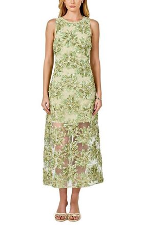 endless rose Texture Sleeveless Maxi Dress in Sage at Nordstrom, Size X-Small
