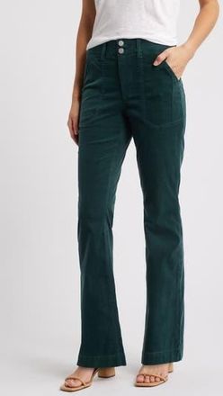 Wit & Wisdom Madison High Waist Bootcut Corduroy Pants in Dusty Spruce at Nordstrom Rack, Size 4