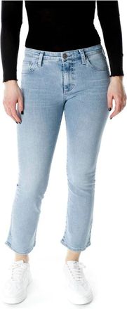 AG - Adriano Goldschmied Cropped Jeans - Dames - Cropped Jeans - Blauw - W27 - Leer - Jeans