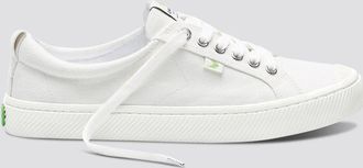Cariuma Mens Cariuma OCA Low Sneakers Off-White Canvas Comfort Shoes HAWK1852