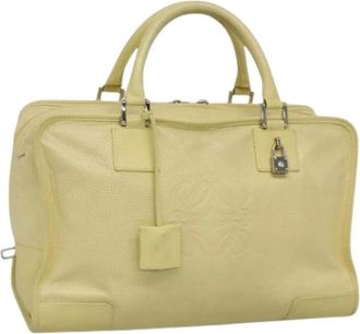 Loewe Pre-owned Handbags, female, Yellow, Size: ONE SIZE Pre-owned Leather Handbag