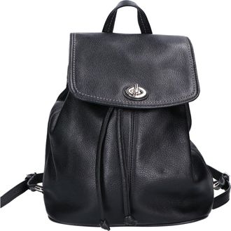Coach Black Leather Backpack (Pre-Owned)