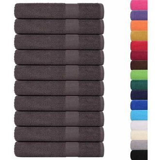 vidaXL Toallas 10 Uds 100% Algod&oacute;n Antracita 100x200 Cm 600 Gsm Vidaxl
