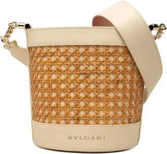 Bulgari Pre-owned Bvlgari Wicker and Calfskin Serpenti Forever Bucket Bag Ladies HKECU04E87QK9TTQ