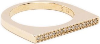 Tom Wood Sleek 9kt gold diamond ring - women - Metal - 54