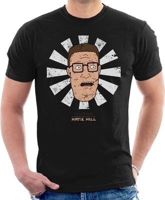 Cloud City 7 King of The Hill Retro Japanese Hank Mens T-Shirt Black