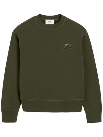 Ami Sweater met logoprint - Groen
