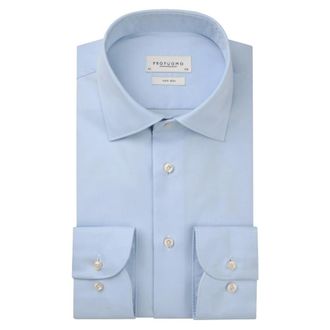 Profuomo Heren, Overhemden, Blauw, Maat: 3XL Katoen