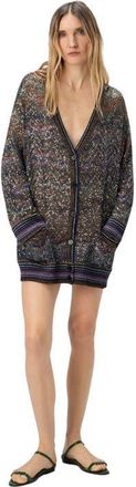 Missoni Oversized V-neck Cardigan With Zigzag Pattern in Multicoloured at Nordstrom, Size 44 It