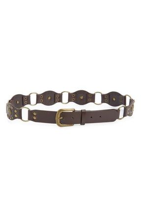 BP. Studded O-Ring Faux Leather Belt in Brown at Nordstrom, Size Medium
