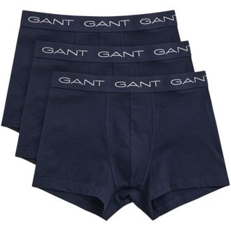 GANT Boxershorts voor heren van katoenmix met logo (set van 3) (Blauw)