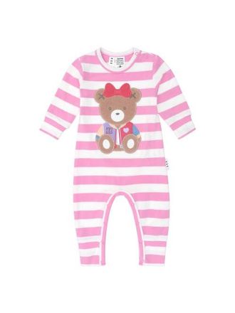 Huxbaby Varsity Huxette Romper in Strawberry/alomnd Milk at Nordstrom, Size 12-18M Au