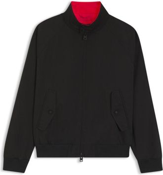 HUGO BOSS Twill bomber jacket with buttoned stand collar