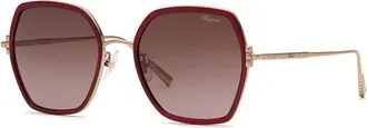 Chopard SCHL02V Gradient Lens Sunglasses - Red