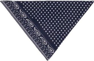 Maje Reversible triangle scarf in Navy Dot Bandana Print at Nordstrom
