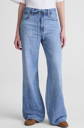 Madewell The Ultimate Wide Leg Drawstring Airy Denim Jeans in Raebrook Wash at Nordstrom, Size 24