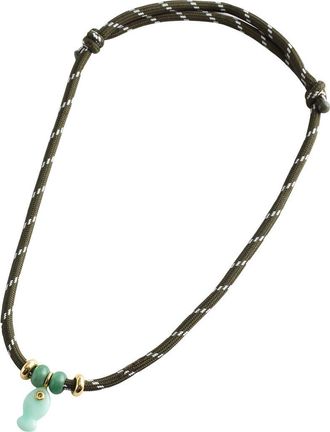 Madewell Paracord Charm Necklace in Antique Gold at Nordstrom