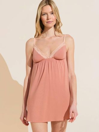 Eberjey Flora Nightgown Chemise In Rouge Pink/rose
