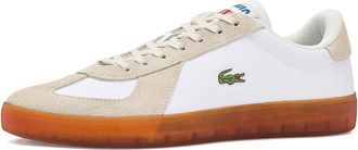 Lacoste Baseshot Pro Leather Sneakers Mens Shoes White/Gum : 10.5 D - Medium, Leather/Suede