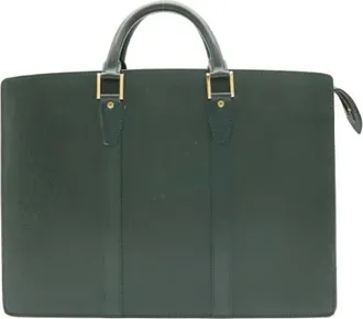 Louis Vuitton Pre-owned Taiga Briefcase - Dames - Vintage Handtas - Groen - ONE Size - Leer - Vintage