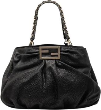 Fendi Pre-owned Shoulder Bags, female, Black, Size: ONE SIZE Pre-owned Leather Shoulder Bag