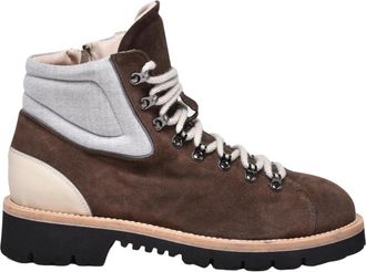 Eleventy Pedula Veterlaars - Heren - Veterlaarzen - Bruin - 45 EU - Leer - Schoenen