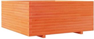 vidaXL Vidaxl - Jardinera Madera Maciza De Pino Marr&oacute;n Cera 110x110x49,5 Cm
