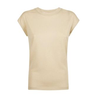 Eleventy T-Shirt Smanicata Girocollo - female - Eleventy - T-Shirts - Beige - L - Tops