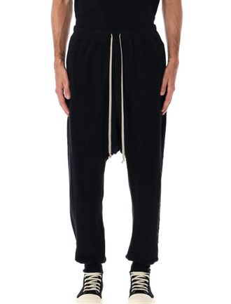 Rick Owens Black Jersey Prisoner Drawstring Pants
