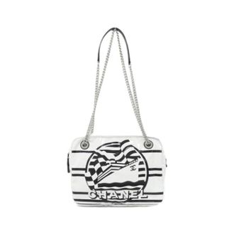 Chanel Pre-owned Shoulder Bags, female, White, Size: ONE SIZE Pre-owned PVC Shoulder Bag